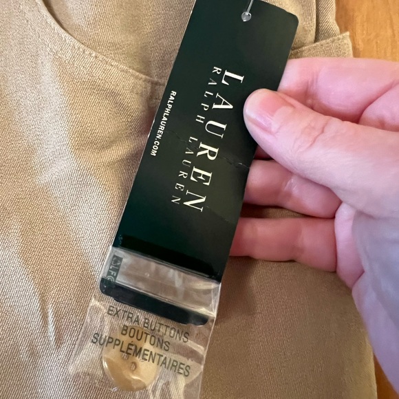 Lauren Ralph Lauren Wheat Jeans Pants Zipper Coin Pocket Vintage 90s NWT Size 16 - Picture 7 of 10